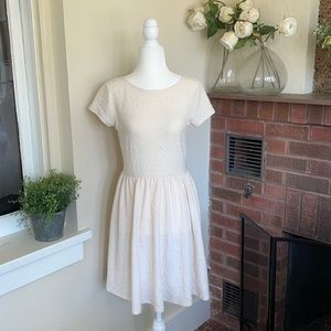 Creamy white xhilaration skater dress